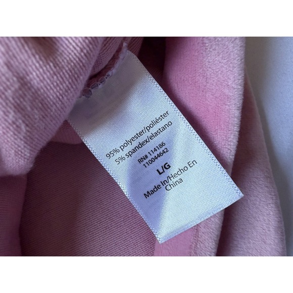 NEW! NWT Juicy Couture Velour OG Bling Tracksuit Hoodie & Pant Set Rose Size L - Picture 9 of 11